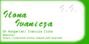 ilona ivanicza business card
